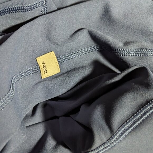 Vuori Daily Legging Blue Drawstring High-Waisted Performance Yoga Large Short - Picture 2 of 4